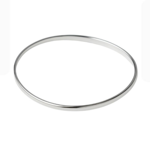 Handcrafted sterling silver bangle with an organic, wavy design from the Yvonne de Wit Down to Earth collection.