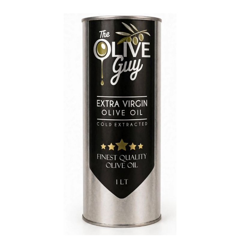 The Olive Guy 1 litre extra virgin olive oil tin cold-extracted in Western Cape